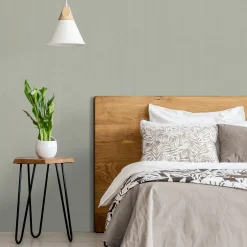 DecoMode – Praxis Eigen Merk Decomode Vliesbehang Pure Lines - Saliegroen - 10m x 52cm