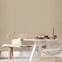 DecoMode – Praxis Eigen Merk Decomode Vliesbehang Weefsel Luxe - Taupe - 10,05m x 52cm
