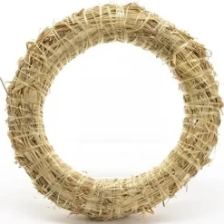 Decoratie Krans Van Stro - D40 X 6,5 Cm - Diy Kransen Maken