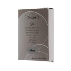 Decoris Balhaakjes - Zilver - 3,5cm - Set van 50