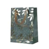 Decoris Cadeautas Luxe Afwerking - Papier - Groen/Goud - H 48cm