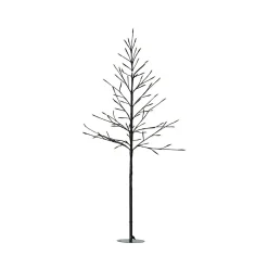 Decoris Deco LED Boom Ijzer Zwart/Warm Wit Lichtsnoer - 80 LED's - Warm Wit - 120cm - Binnen & Buiten