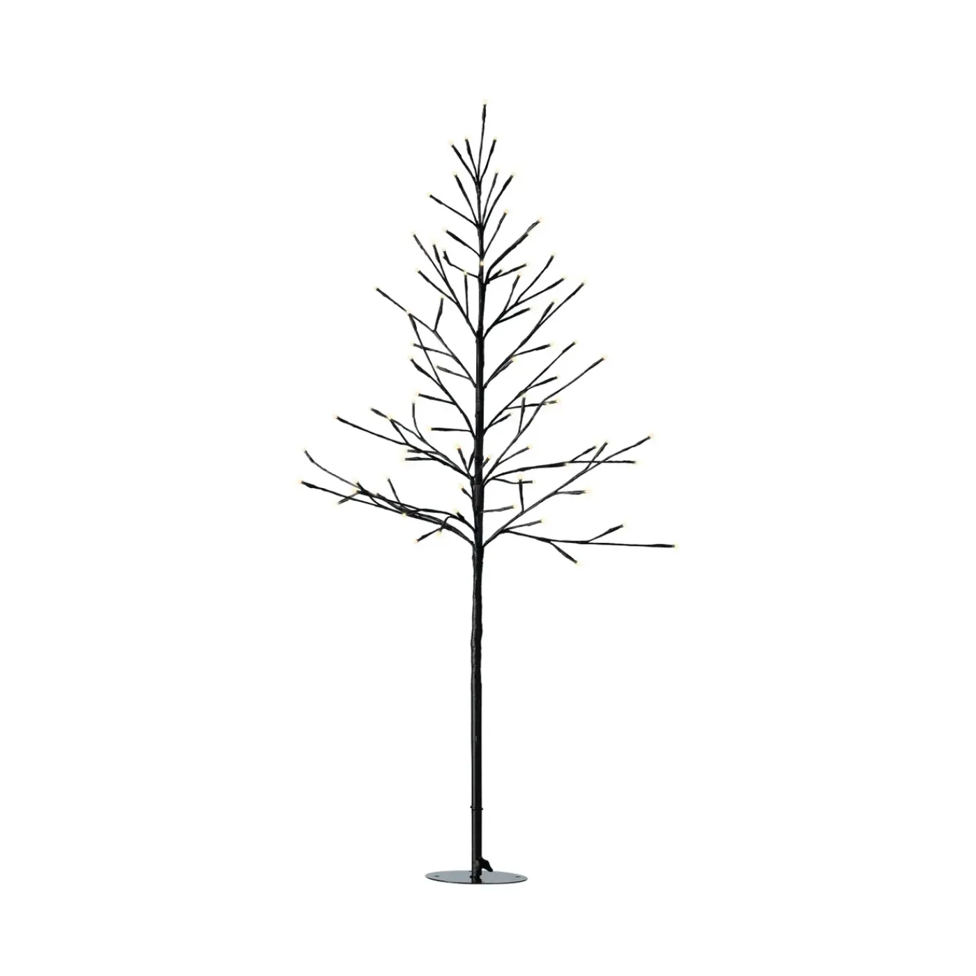 Decoris Deco LED Boom Ijzer Zwart/Warm Wit Lichtsnoer - 80 LED's - Warm Wit - 120cm - Binnen & Buiten