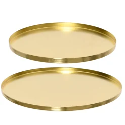 Decoris Decoratiebord - IJzer - Goud - D 35cm