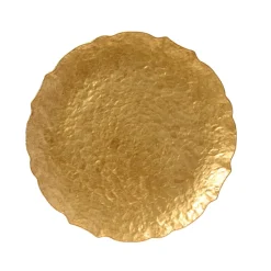 Decoris Decoratiebord - Polypropyleen - Goud - D 33cm