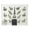 Decoris - Figuur gl mini piek zilver 15st