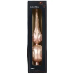 Decoris Kerstboompiek - 31 Cm - Glas - Lichtroze