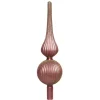 Decoris Kerstboompiek - 31 Cm - Glas - Oudroze/goud