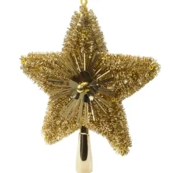 Decoris Kerstboompiek - Goudkleurig - Ster Piek - 23 Cm
