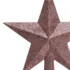 Decoris Kerstboom Piek - Ster Vorm - Oudroze - Glitter - 19 Cm