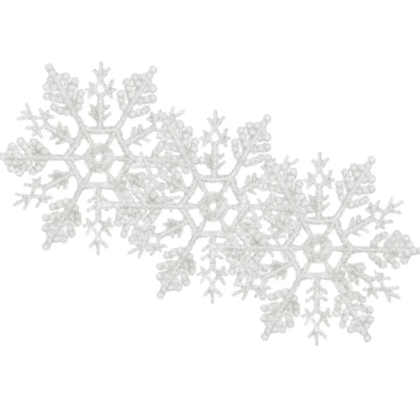 Decoris Kersthangers - Sneeuwvlokken - 12x - Wit - 10 Cm