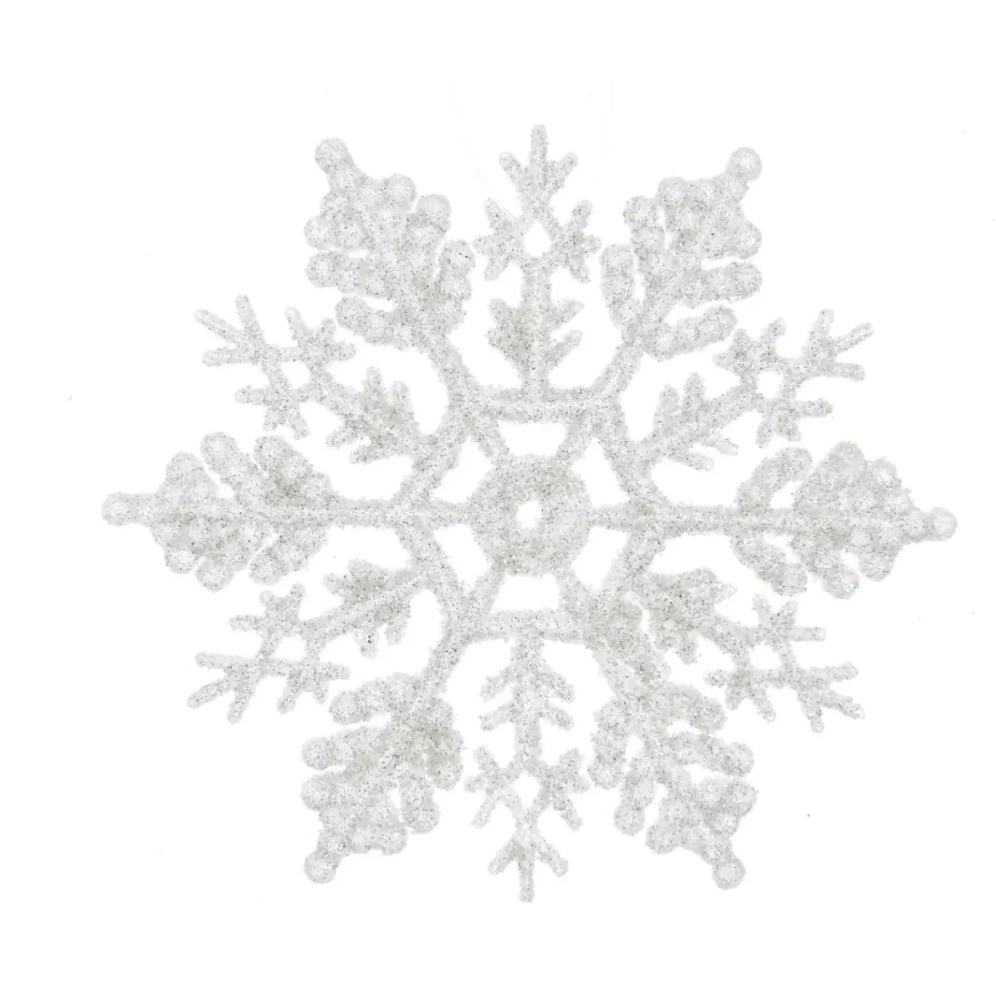 Decoris Kersthangers - Sneeuwvlokken - 12x - Wit - 10 Cm