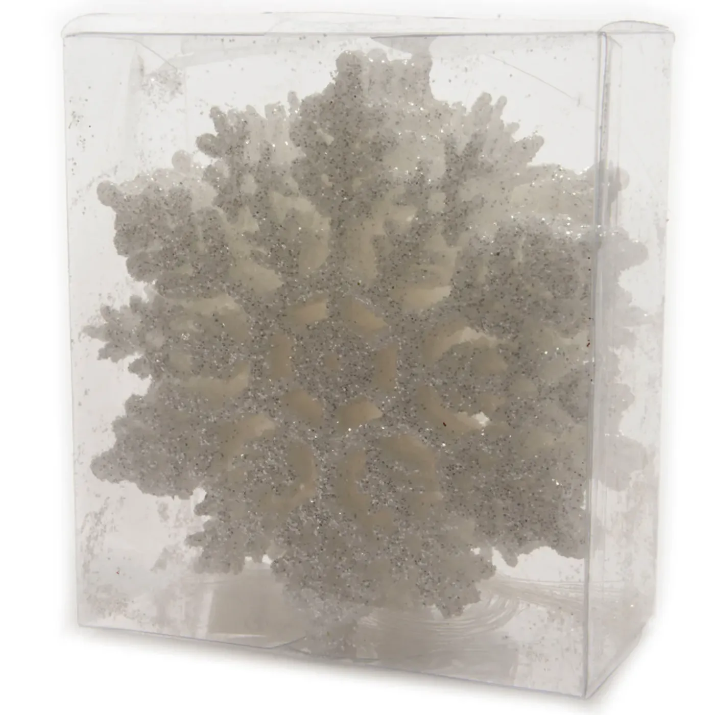 Decoris Kersthangers - Sneeuwvlokken - 12x - Wit - 10 Cm