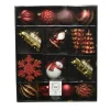 Decoris Kersthangers - 25x - 8 Cm - Figuurtjes - Rood En Goud