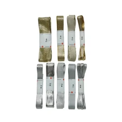 Decoris Kerstlint Luxe Glans - Polyester - Champagne - L 400 x B 11cm