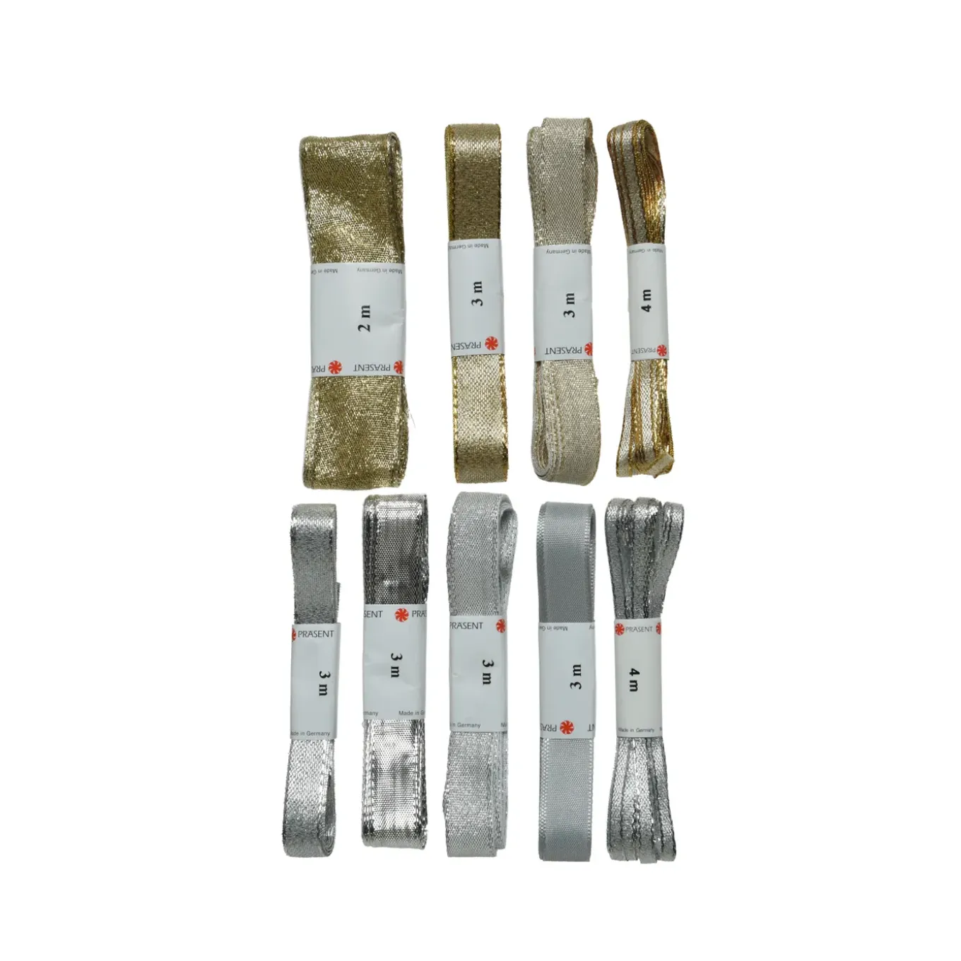 Decoris Kerstlint Luxe Glans - Polyester - Champagne - L 400 x B 11cm