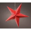 Decoris LED Ster van Papier Lichtsnoer - 20 LED's - Warm Wit - 60cm - Binnen