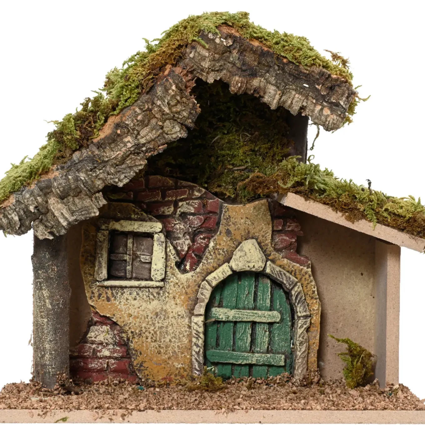 Decoris Lege Kerststal –23 X 11 X 21 Cm –hout/mos –zonder Beelden
