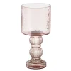 Decoris Mala Windlicht Glas - Lichtroze - 33cm - Set van 6