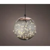 Decoris Micro LED Bal Plastic Rookgrijs/Klassiek Warm - 80 LED's - Warm Wit - 23cm - Binnen & Buiten