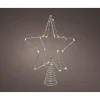 Decorismicro Led Piekmetaal Star Steady - 20 LED's - Warm Wit - 25cm - Binnen