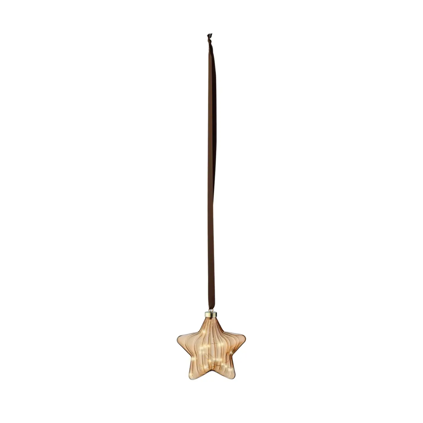 Decoris Micro Led Ster - 15 LED's - Warm Wit - 20cm - Binnen - Goud