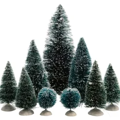 Decoris Miniatuur Boompjes - 9x St - Groen