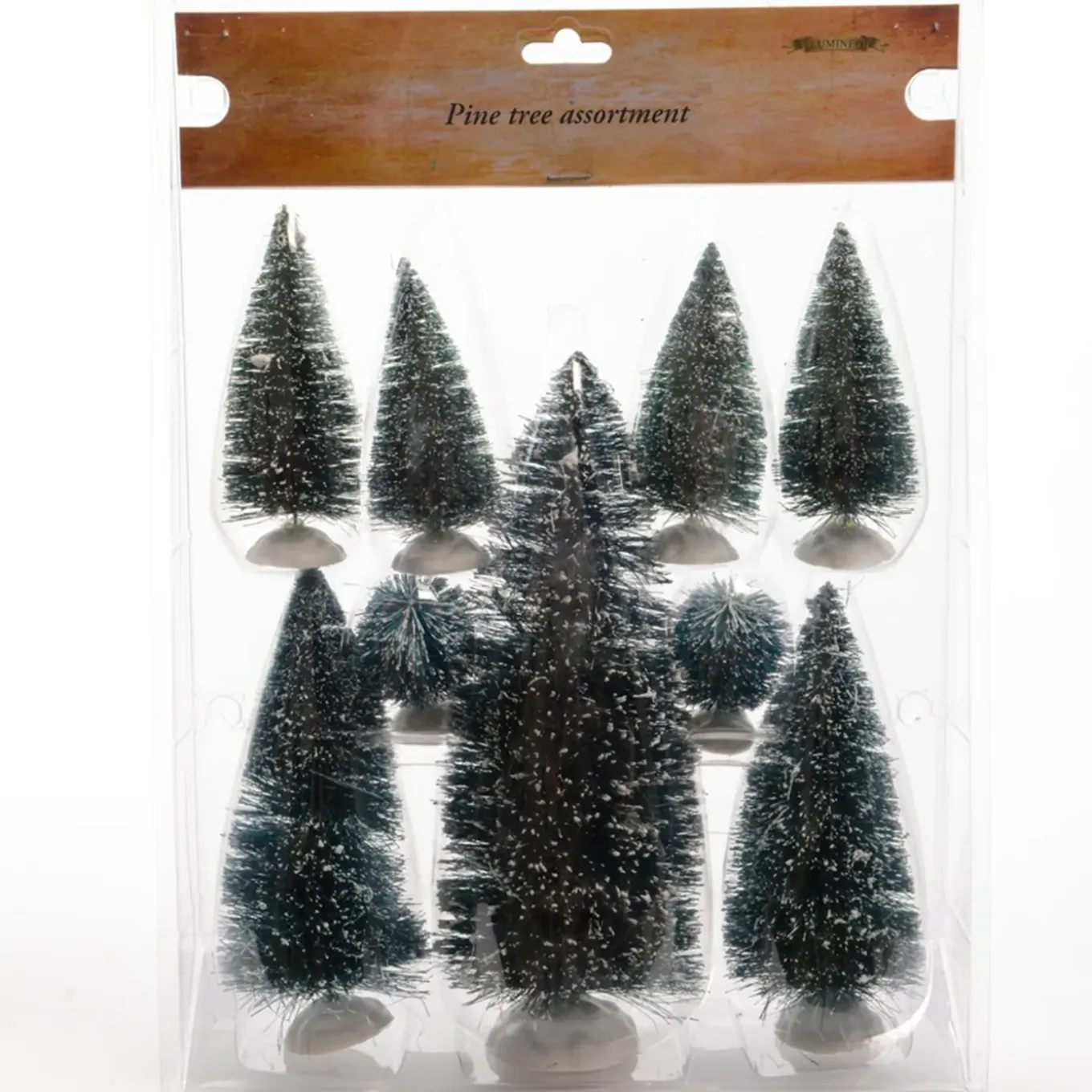 Decoris Miniatuur Boompjes - 9x St - Groen