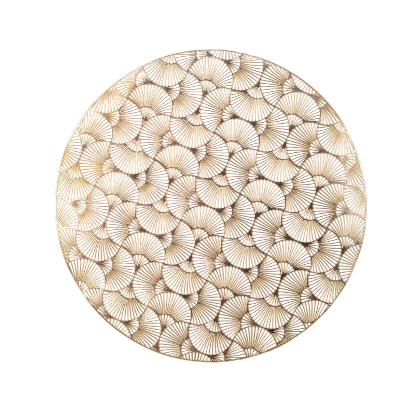 Decoris placemat met waaiermotief - Goud - D 38cm