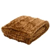 Decoris Season Decorations Plaid Gestreepte - Polyester - Bruin - 130x170cm