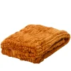 Decoris Season Decorations Plaid Gestreepte - Polyester - Oranje - 130x170cm
