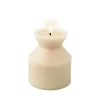 Decoris sierverlichting LED kaars wax crème/warm wit 10x14cm-1L