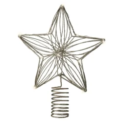 Decoris Ster Piek - Met Led Verlichting - Steady -warm Wit -h25