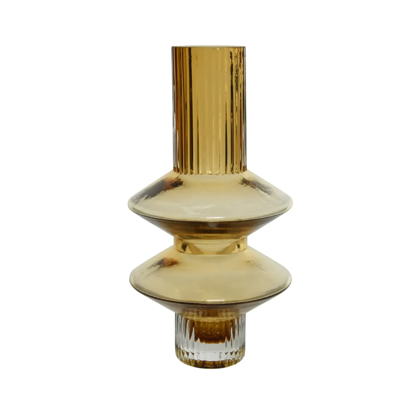 Decoris Vaas Glas - Bruin - 21,5cm