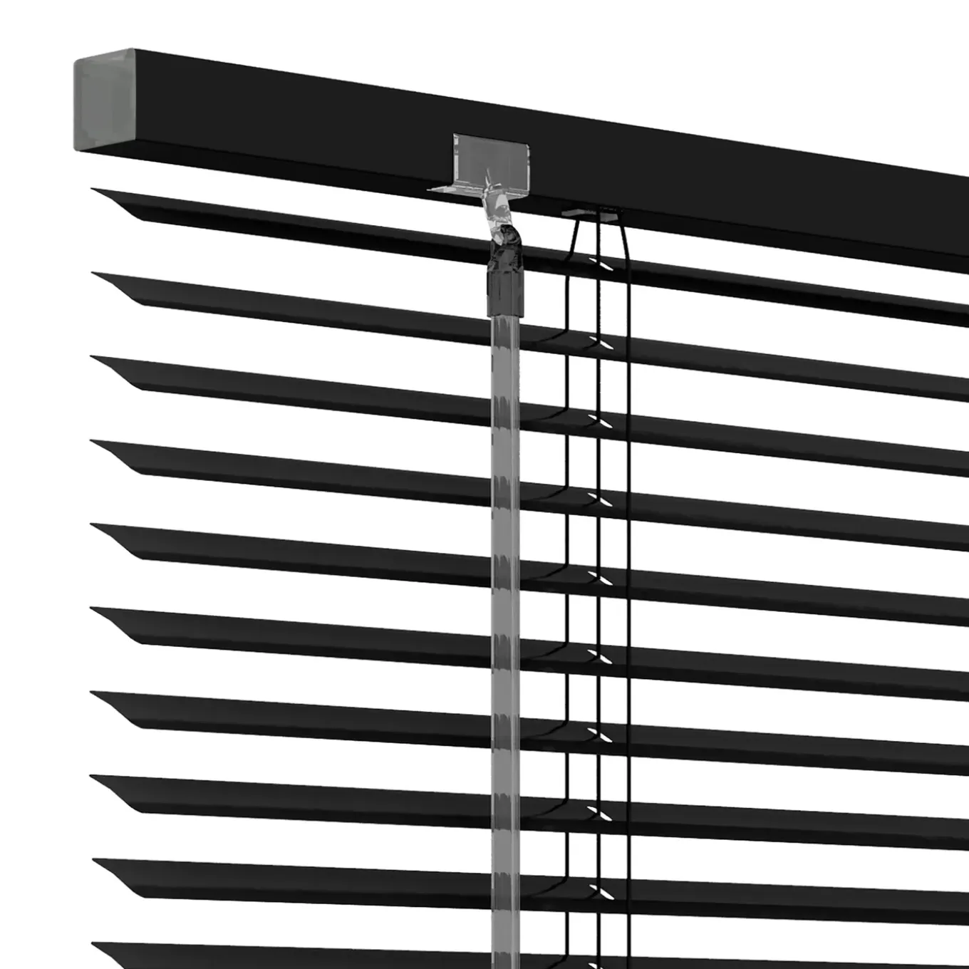 Decosol jaloezie horizontaal aluminium zwart 25mm 80x130cm