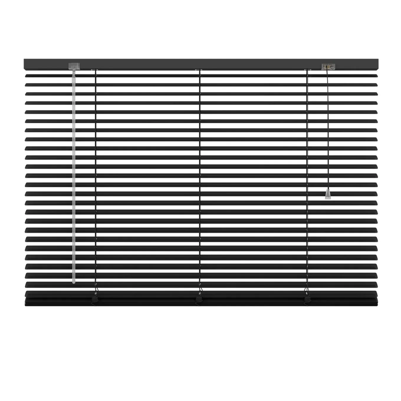Decosol jaloezie horizontaal aluminium zwart 25mm 80x130cm