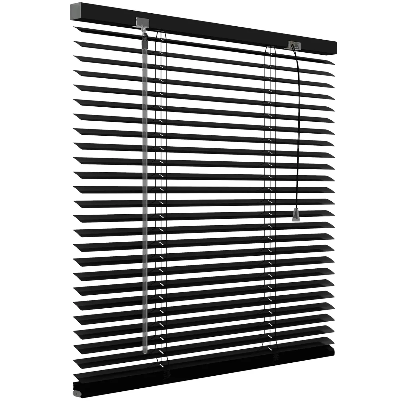 Decosol jaloezie horizontaal aluminium zwart 25mm 80x130cm