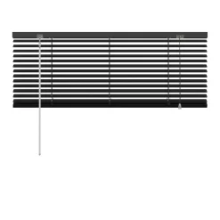 Decosol jaloezie horizontaal aluminium zwart 25mm 80x130cm