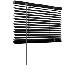 Decosol jaloezie horizontaal aluminium zwart 25mm 80x130cm