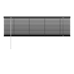 Decosol jaloezie horizontaal aluminium zwart 25mm 140x180cm