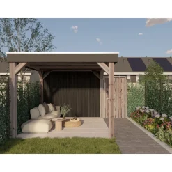 CanDo Decowall Outdoor lattenwand - Zwart - 238x14cm - 21mm - 5 stuks