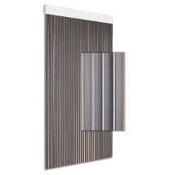 Degor Vliegengordijn - 90x215cm - Grijs - Kunststof