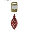 Overig Dennenappel om op te hangen - Rood - Kunststof - Diameter 4,5x11 cm