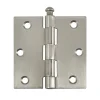 Deurscharnier - rvs - 76x76 mm - met rechte hoeken