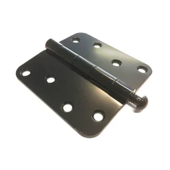 Overig Deurscharnier - zwart staal - 89x89 mm - met afgeronde hoeken