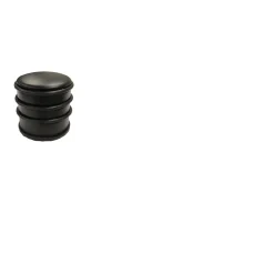 Deurstopper hoog 1kg - zwart - staal - hoogte 76mm - diameter 76mm