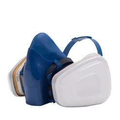 Dexter Halfgelaatsmasker A1P2 R - Wit en blauw - Eén maat - EN140:1998