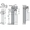 DICTATOR deuropvanger type 1400 haak 1014 20 N glans verchroomd