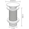 Differnz Afvoerplug Mix&Match Clic-clac - Messing - Zonder overloop - Zwart - 63mm