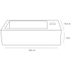 Differnz Fonteinset Jukon - Beton - Grijs - 38,5x18,5x9cm